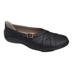 Array Shoes Womens Size 9M‎ Valerie Black Comfort Loafers Buckle Slip On